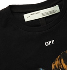 Off-White - Slim-Fit Printed Cotton-Jersey T-Shirt - Men - Black