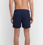 Orlebar Brown - Setter Mid-Length Webbing-Trimmed Swim Shorts - Blue