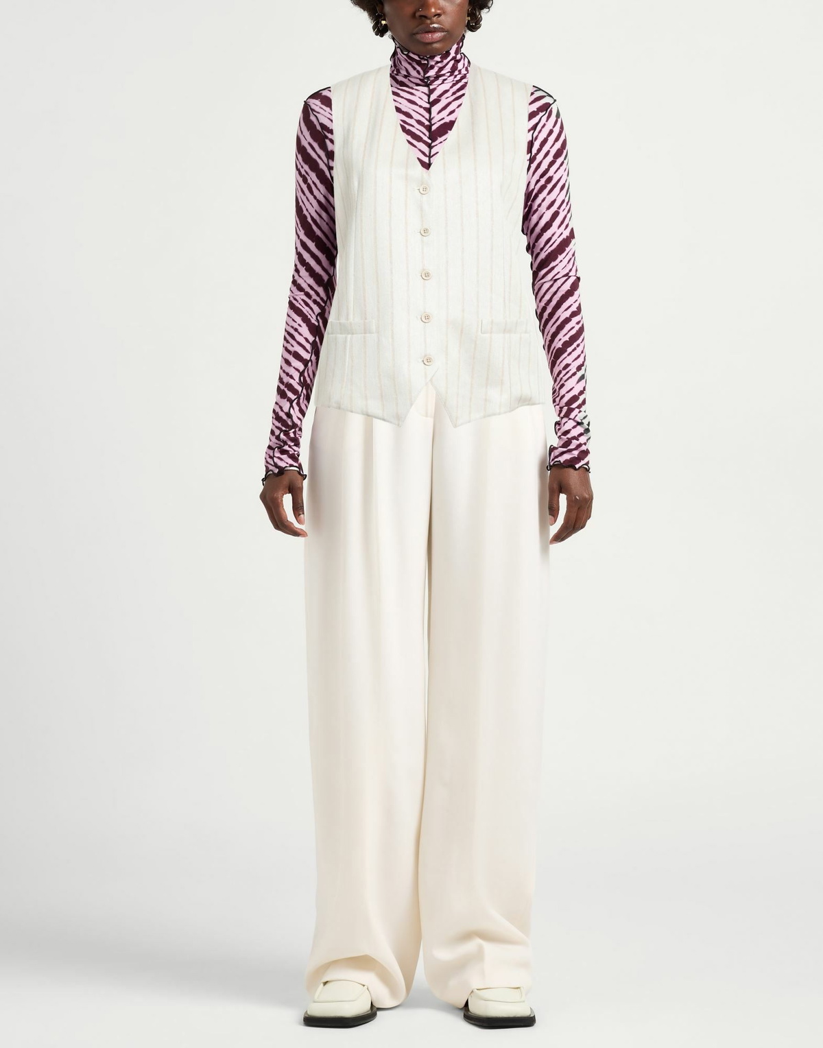 Circolo 1901 Womens Tailored Vest in Beige