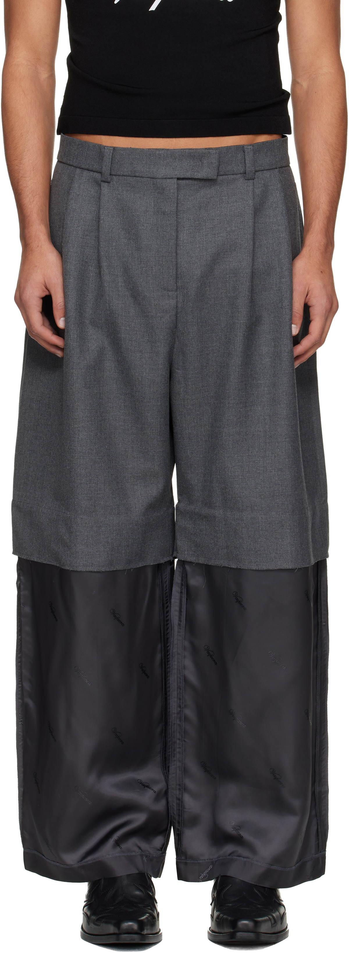 VAQUERA Gray Baby Trousers Vaquera