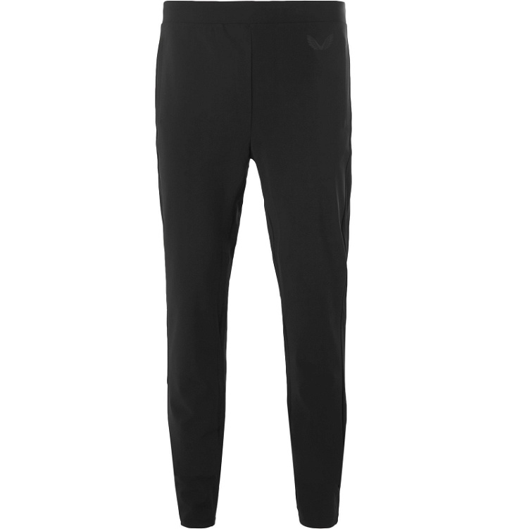 Photo: CASTORE - Swinton Mesh-Trimmed Bonded Stretch-Jersey Sweatpants - Black
