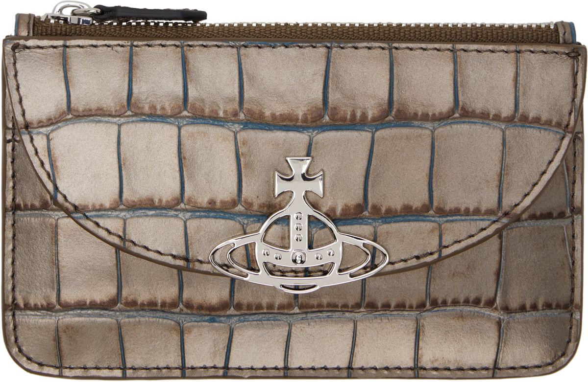 Vivienne Westwood Brown Half Moon Card Holder Vivienne Westwood