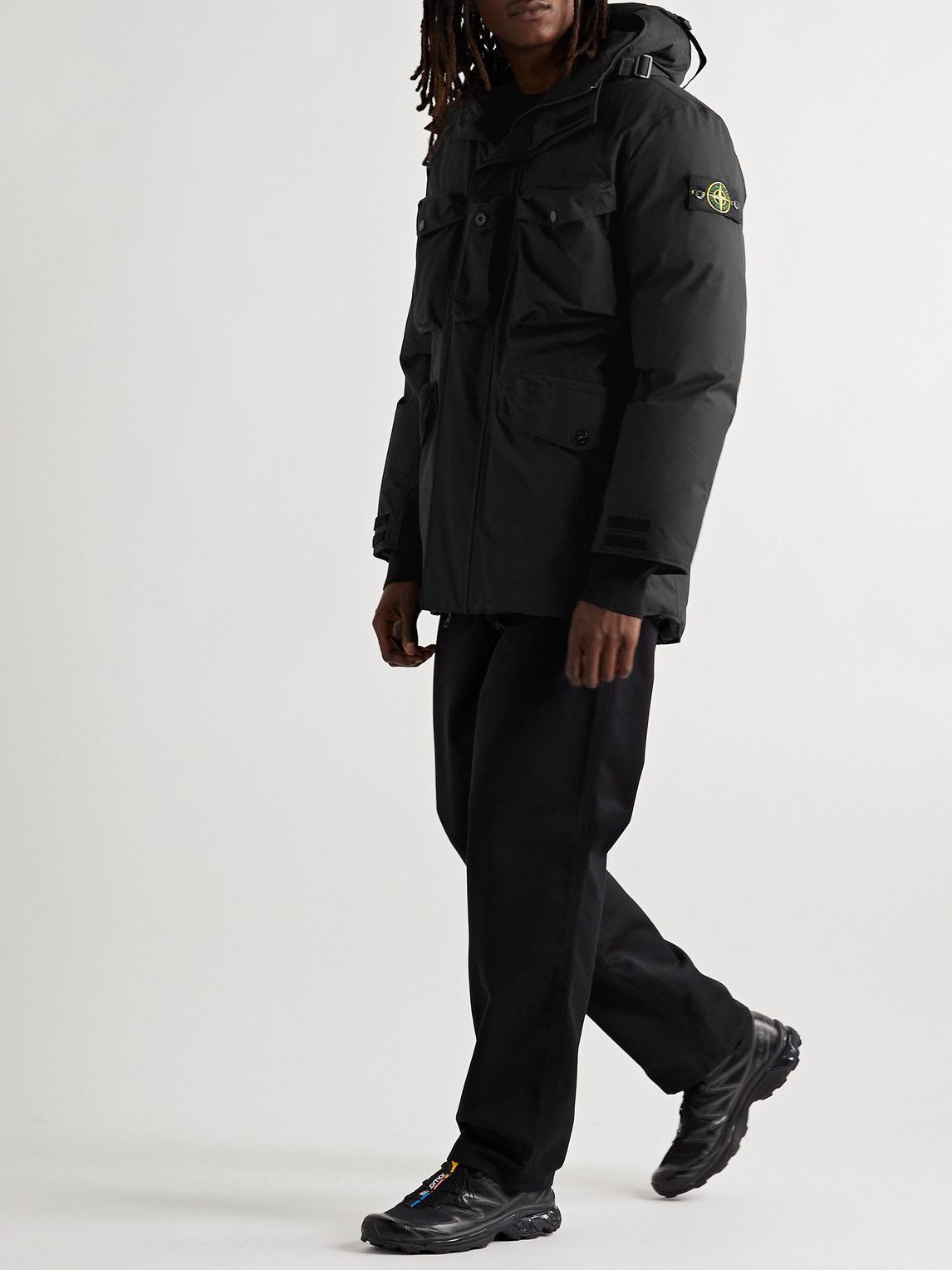 Stone Island - Logo-Detailed GORE-TEX Ripstop Hooded Down Jacket
