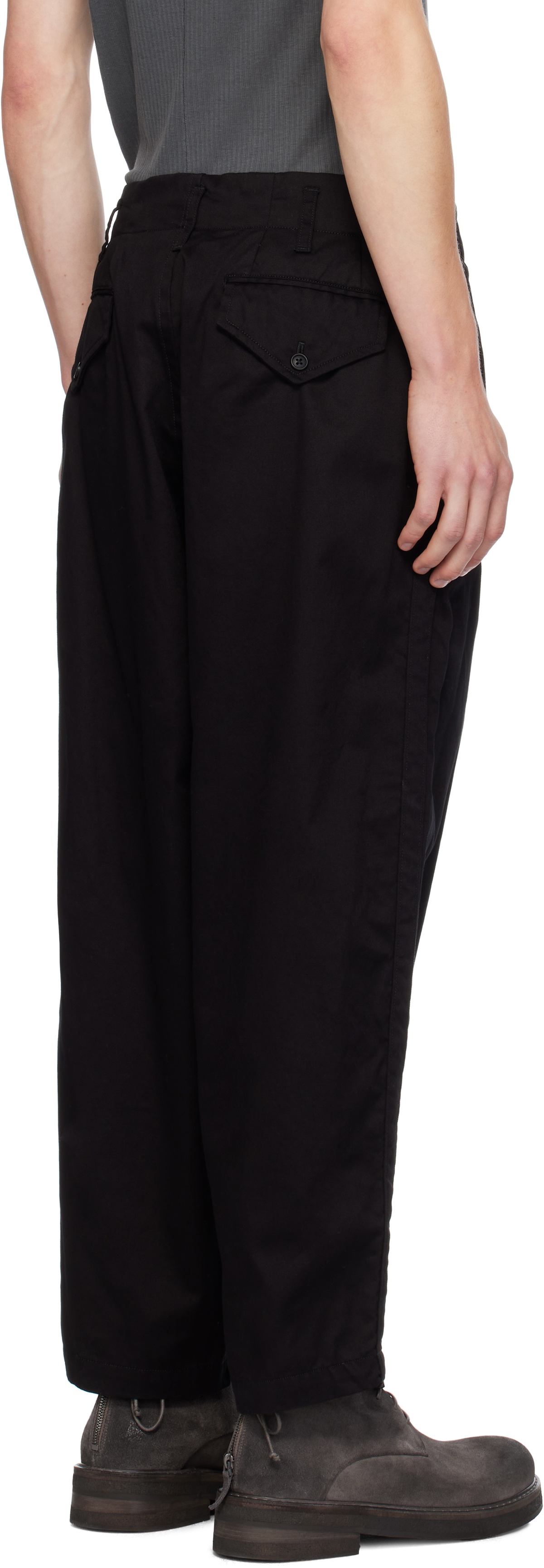 Y's For Men Black Katsuragi Trousers