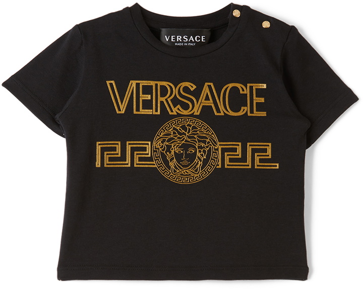 Photo: Versace Baby Black Medusa Greca T-Shirt