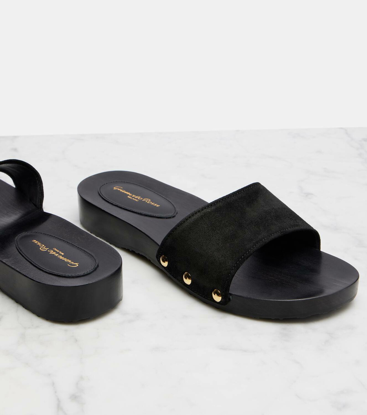 Gianvito Rossi Riviera suede slides