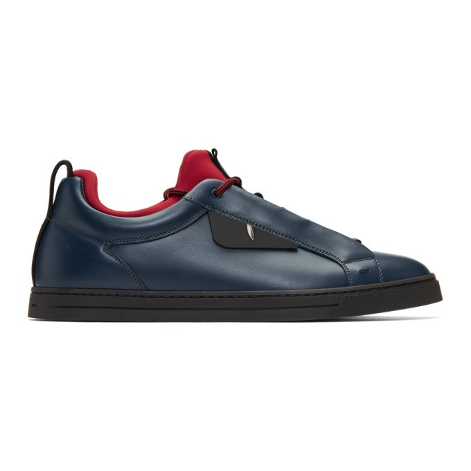 Photo: Fendi Blue and Red Bag Bugs Sneakers