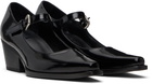 OPEN YY Black Western Mary Jane Heels