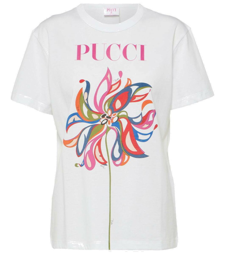 Photo: Pucci Logo printed cotton jersey T-shirt