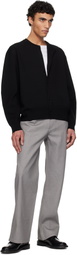 AMOMENTO Black Semi Oversized Cardigan