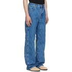 BALMAIN Blue Loose Denim Jeans