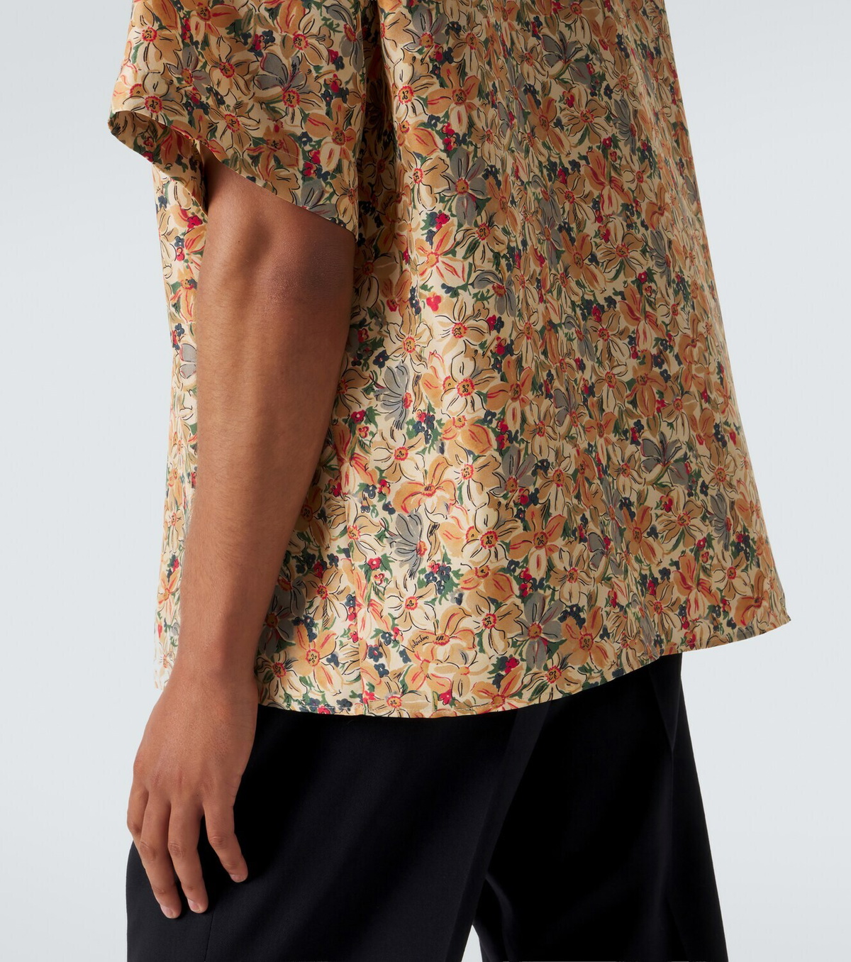Valentino Printed silk bowling shirt