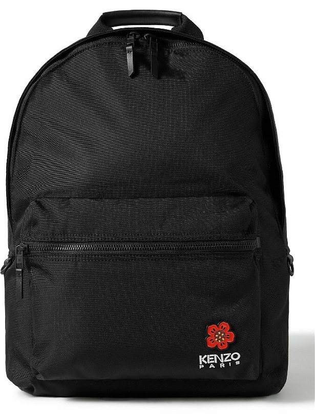 Photo: KENZO - Crest Appliquéd Logo-Embroidered Canvas Backpack