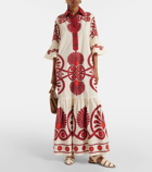 La DoubleJ Artemis printed cotton poplin maxi dress