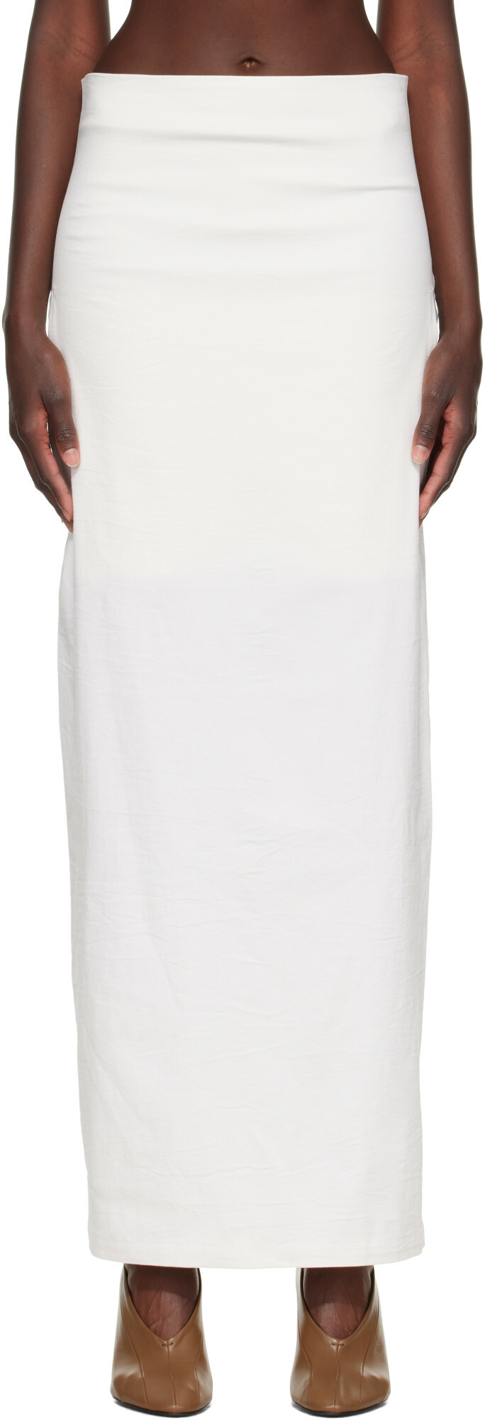 ISSEY MIYAKE Off-White Allow Maxi Skirt