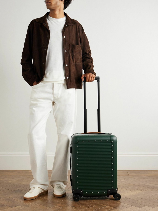 Photo: FPM Milano - Bank Spinner 55cm Rubber-Trimmed Aluminium Carry-On Suitcase