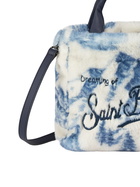 MC2 Saint Barth Furry Soft Mini Vanity Bag With Toile De Jouy Print
