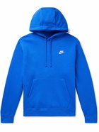 Nike - Sportswear Club Logo-Embroidered Cotton-Blend Jersey Hoodie - Blue