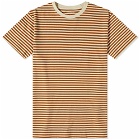 Organic Basics Men's Organic Cotton T-Shirt in Ochre Stripe