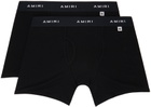 AMIRI Two-Pack Black Logo Patch Boxer Briefs