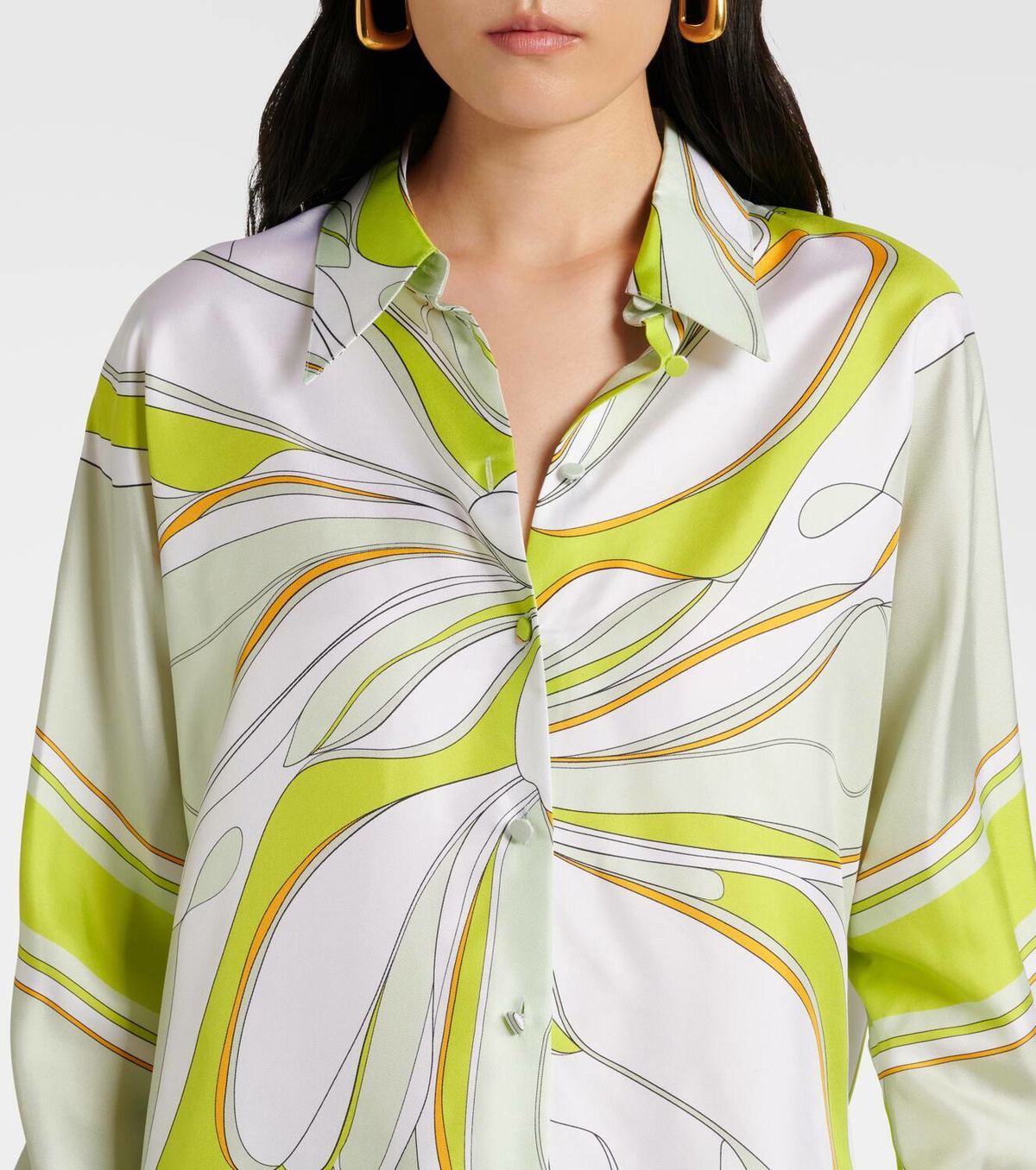 TORY BURCH♡MIXカラーシャツ Tory Burch Floral silk shirt Tory Burch