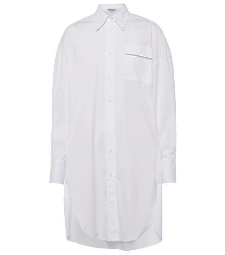 Photo: Brunello Cucinelli Cotton-blend shirt dress