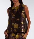 La DoubleJ Devon floral jacquard top
