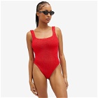 Hunza G Women's Square Neck Swimsuit in Red 