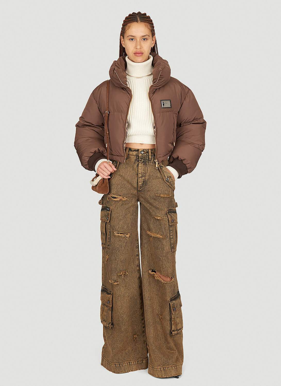Dolce & Gabbana Crop Rib Sweater
