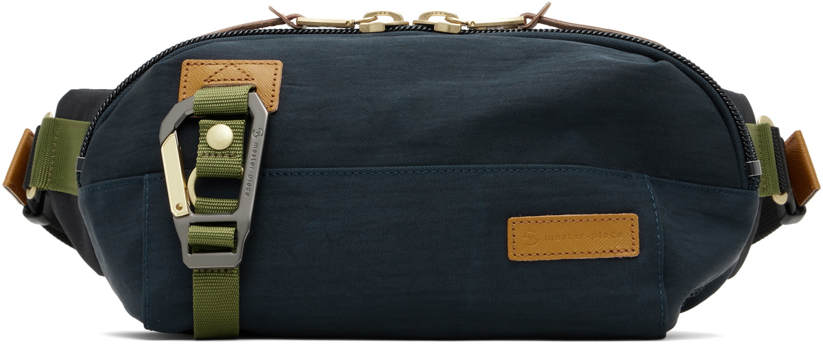 master-piece Navy Link Waist Belt Bag