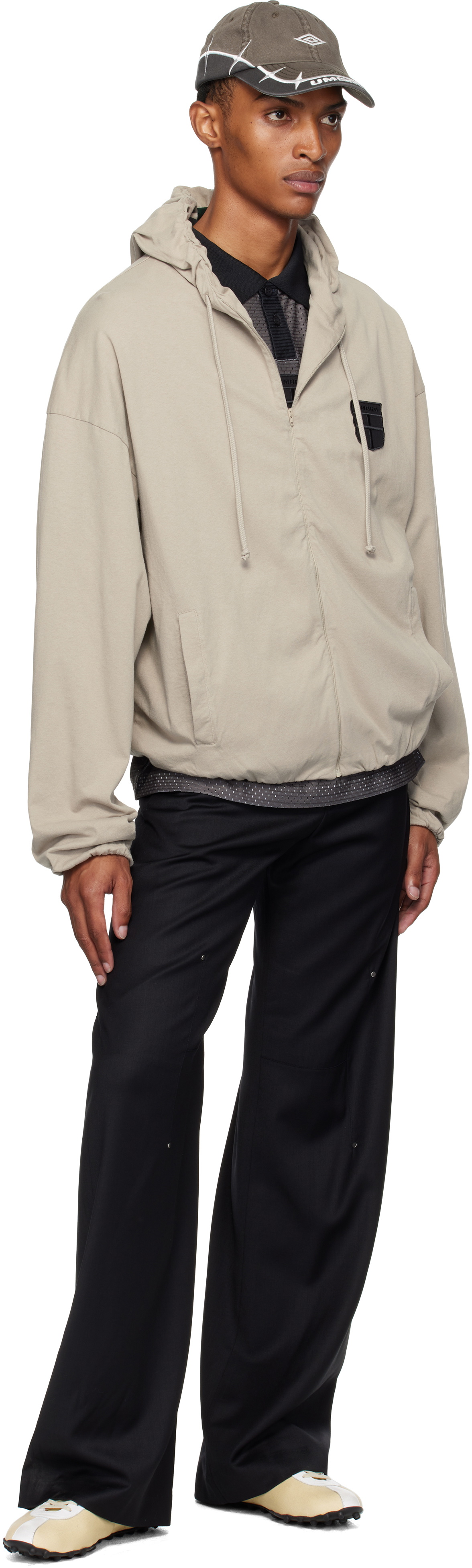Umbro Taupe Crest Jersey Hoodie Umbro