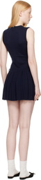 Sandy Liang Navy Millie Minidress