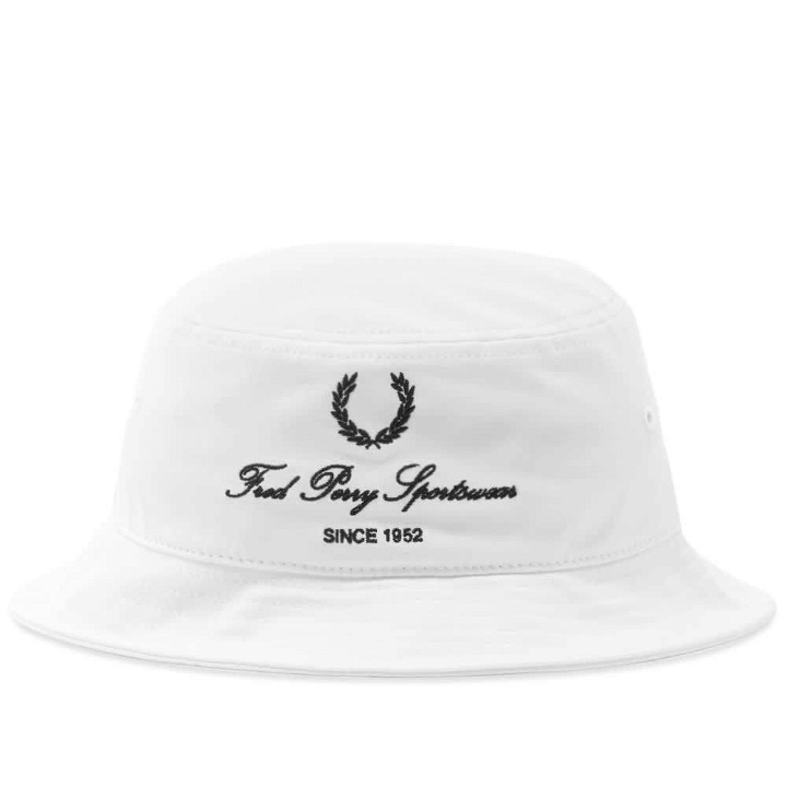 Photo: Fred Perry Authentic Script Logo Bucket Hat
