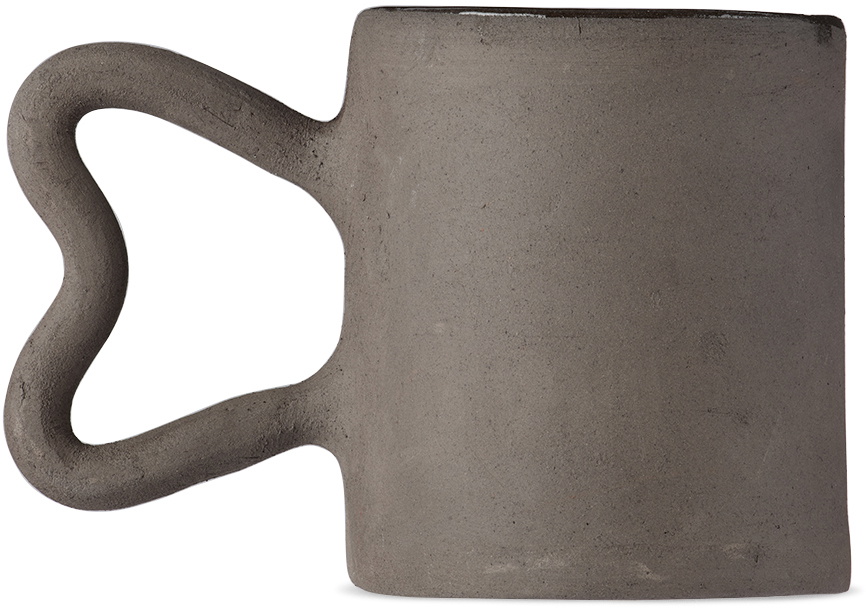 Harlie Brown Studio Black Heart Handle Mug