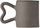 Harlie Brown Studio Black Heart Handle Mug