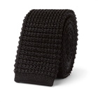 Lanvin - 5.5cm Knitted Silk Tie - Men - Black