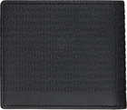 Hugo Black Logo-Pattern Leather Wallet