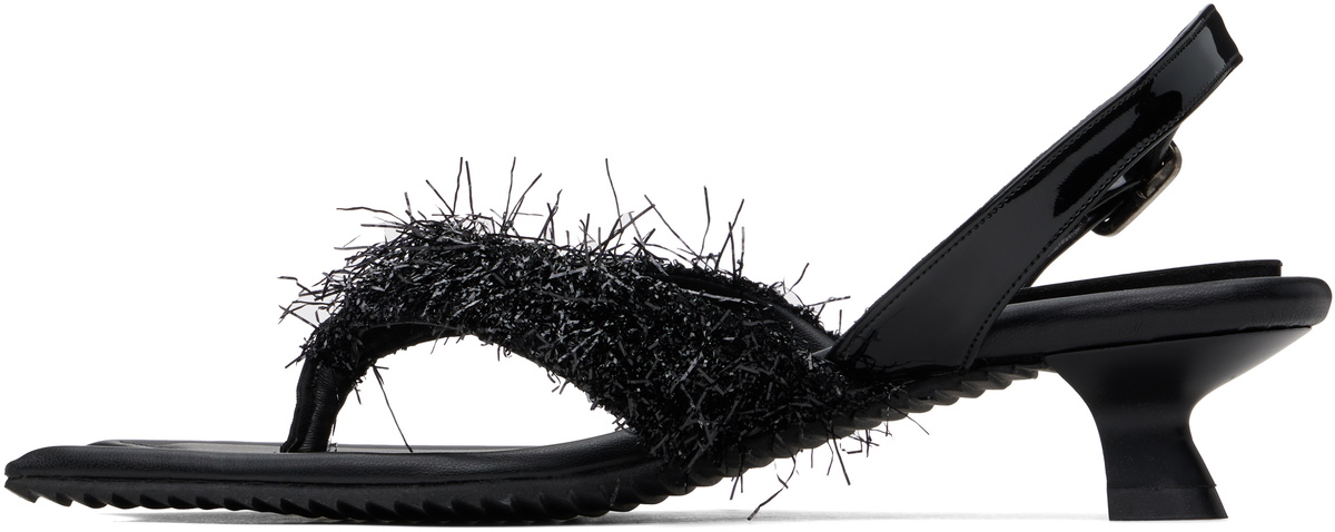 Paula Canovas Del Vas Black Diablo Flip Heeled Sandals