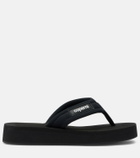 Coperni Logo platform thong sandals