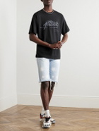 POLITE WORLDWIDE® - Printed Cotton and Hemp-Blend Jersey T-Shirt - Black