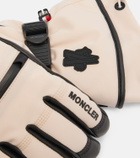 Moncler Leather-trimmed ski gloves
