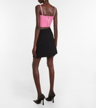 Versace - Medusa silk satin corset