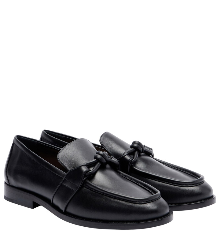 Photo: Bottega Veneta Astaire Knot leather loafers