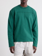 Drake's - 77 Appliquéd Cotton-Jersey T-Shirt - Green