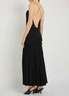 Jacquemus La Robe Abiha Draped Jersey Maxi Dress Black