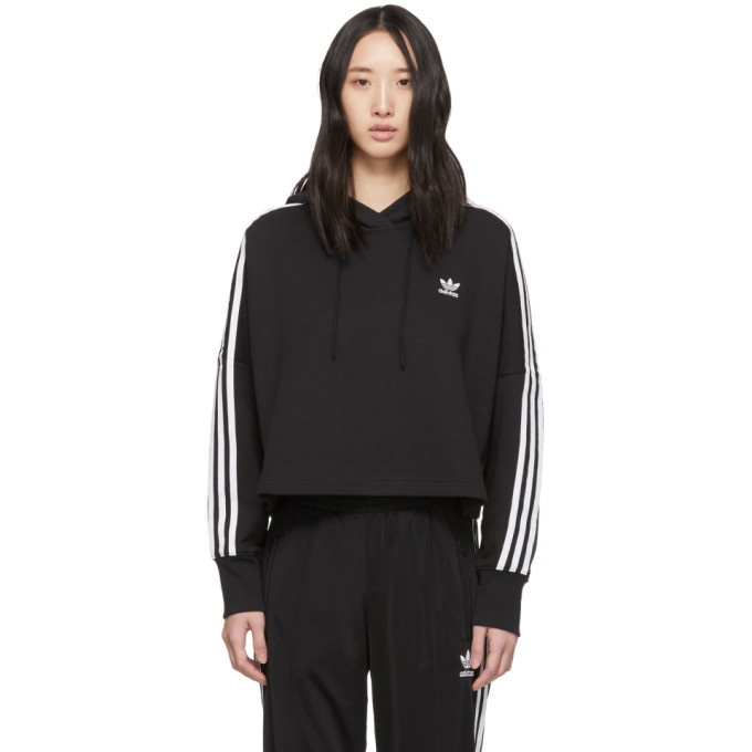 Photo: adidas Originals Black Cropped Hoodie