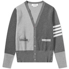 Thom Browne Fun Mix Four Bar Merino Cardigan