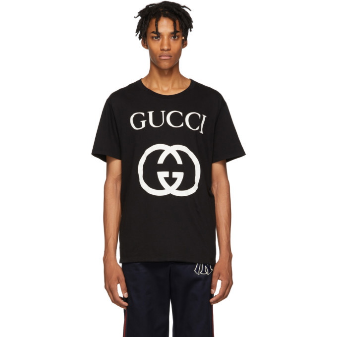 Photo: Gucci Black GG Logo T-Shirt