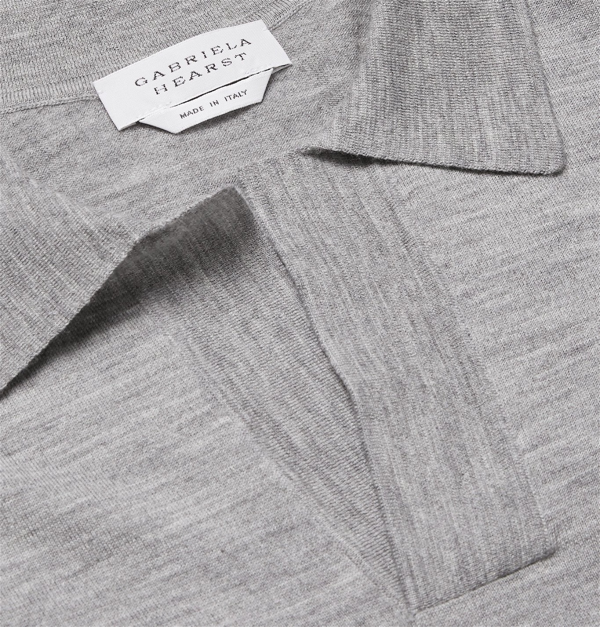 Gabriela Hearst - Jinete Virgin Wool Polo Shirt - Gray Gabriela Hearst