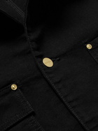 Carhartt WIP - OG Corduroy-Trimmed Cotton-Canvas Chore Jacket - Black